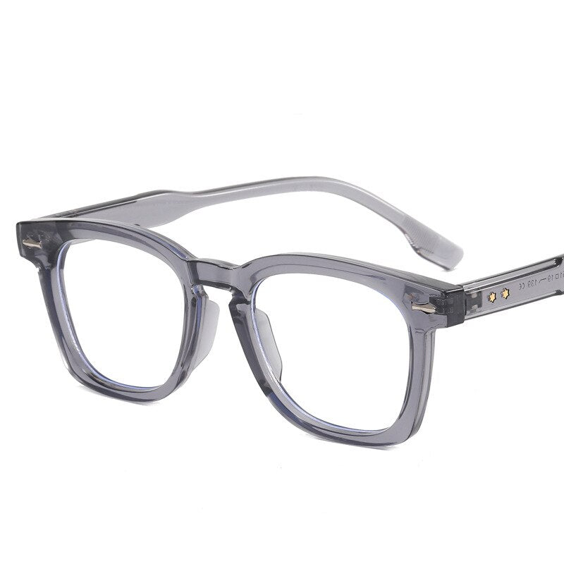 CCspace Unisex Full Rim Square Acetate Eyeglasses 55547 Full Rim CCspace Grey China