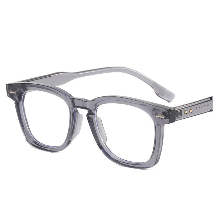 CCspace Unisex Full Rim Square Acetate Eyeglasses 55547 Full Rim CCspace Grey China