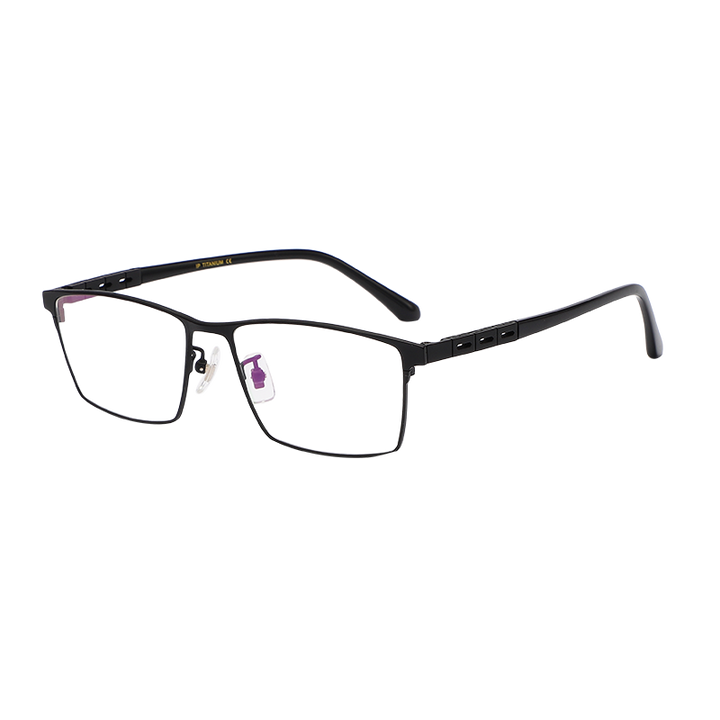 Reven Jate Unisex Full Rim Square Titanium Frame Eyeglasses 71091 Full Rim Reven Jate