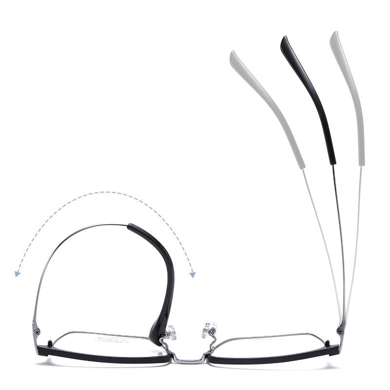 Hotochki Men's Full Rim Square Titanium Frame Eyeglasses Yj2037 Full Rim Hotochki