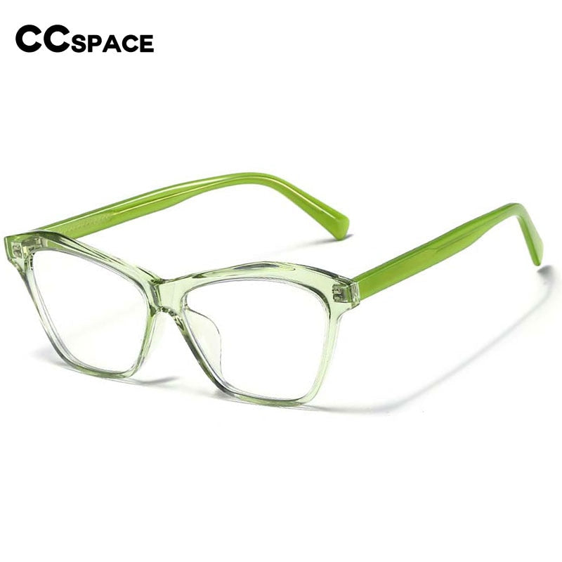CCspace Women's Full Rim Square Cat Eye Acetate Eyeglasses 55061 Full Rim CCspace