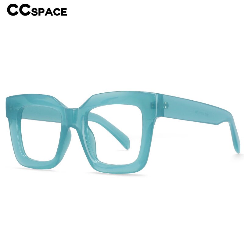CCspace Unisex Oversized Square Resin Frame Eyeglasses 54406 Full Rim CCspace