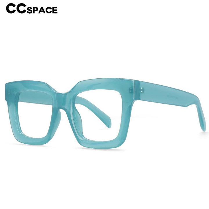 CCspace Unisex Oversized Square Resin Frame Eyeglasses 54406 Full Rim CCspace