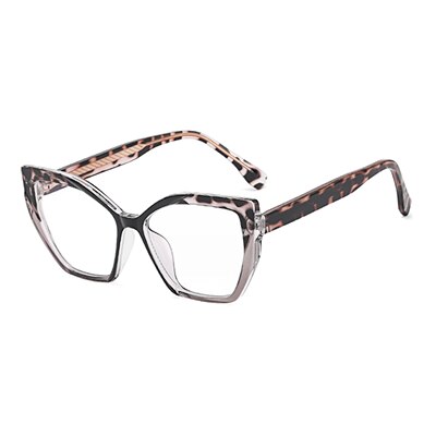 Ralferty Women's Full Rim Square Cat Eye Tr 90 Acetate Eyeglasses F82026 Full Rim Ralferty China C5 Leopard