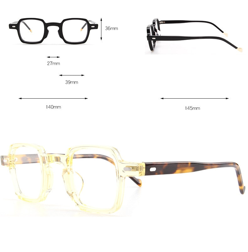 CCspace Women's Full Rim Square Acetate Eyeglasses 55241 Full Rim CCspace
