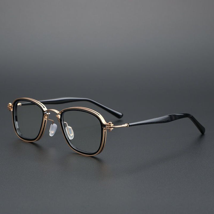 Cubojue Unisex Full Rim Round Acetate Alloy Hyperopic Reading Glasses Reading Glasses Cubojue
