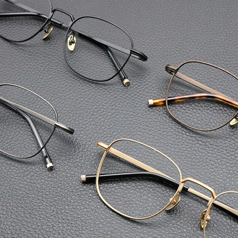 Gatenac Unisex Full Rim Square Titanium Eyeglasses Gxyj840 Full Rim Gatenac