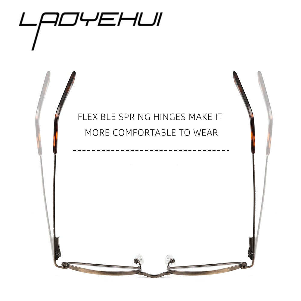 Laoyehui Unisex Full Rim Oval Alloy Reading Glasses Anti-Blue Light Glg9197 Reading Glasses Laoyehui