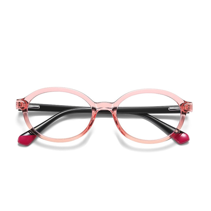 Gmei Unisex Children's Full Rim Round Small Square Tr 90 Titanium Eyeglasses 20205 Full Rim Gmei Optical C5