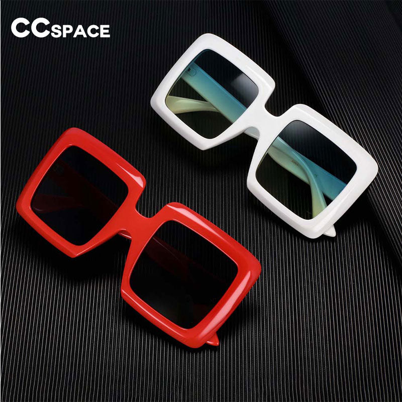 CCspace Women's Full Rim Oversized Square Resin Frame Sunglasses 54244 Sunglasses CCspace Sunglasses