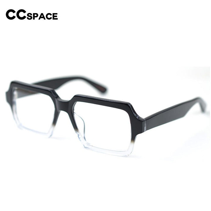 CCspace Unisex Full Rim Square Acetate Eyeglasses 54726 Full Rim CCspace