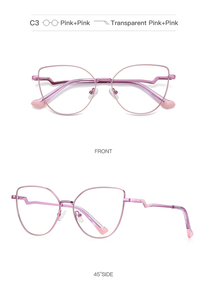 Gmei Women's Full Rim Alloy Cat Eye Frame Eyeglasses 3043 Full Rim Gmei Optical