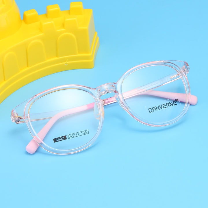 Gmei Unisex Children's Full Rim Round Silicone TR90 Eyeglasses 8602 Full Rim Gmei Optical