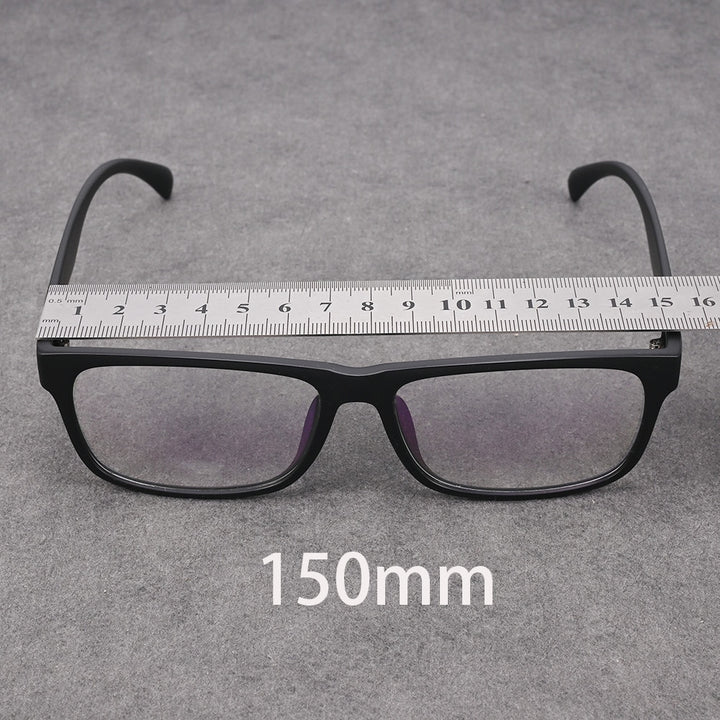 Cubojue Unisex Full Rim Square Tr 90 Titanium Myopic Reading Glasses 003m Reading Glasses Cubojue