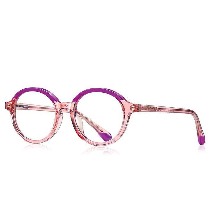 Zirosat Children's Unisex Full Rim Round Tr 90 + Cp Eyeglasses 20214 Full Rim Zirosat C6