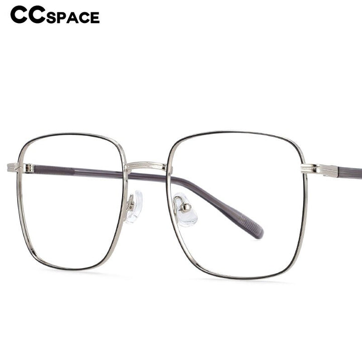 CCspace Unisex Full Rim Oversized Square Alloy Frame Eyeglasses 54312 Full Rim CCspace