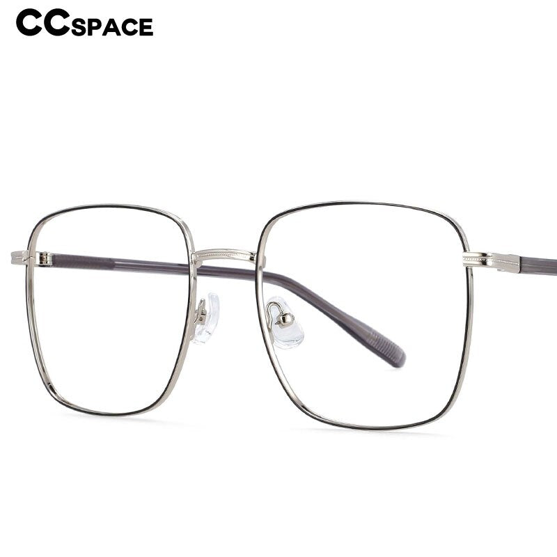 CCSpace Unisex Full Rim Oversized Square Alloy Frame Eyeglasses 54312 Full Rim CCspace   
