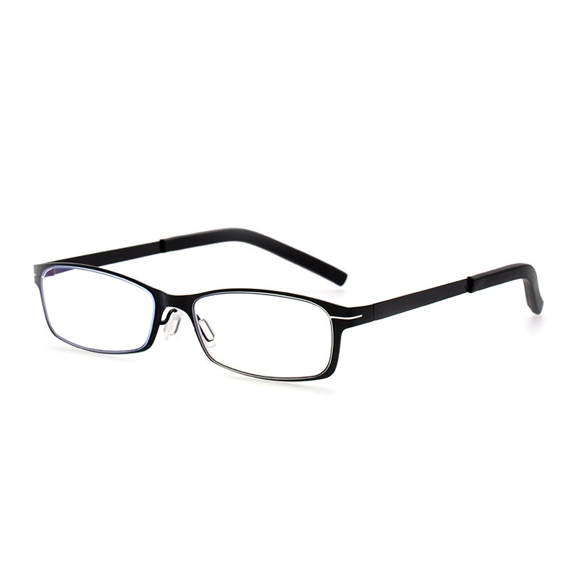 Zirosat Unisex Full Rim Rectangle Alloy Tr 90 Anti Blue Light Reading Glasses Dy1331 Reading Glasses Zirosat +100 black