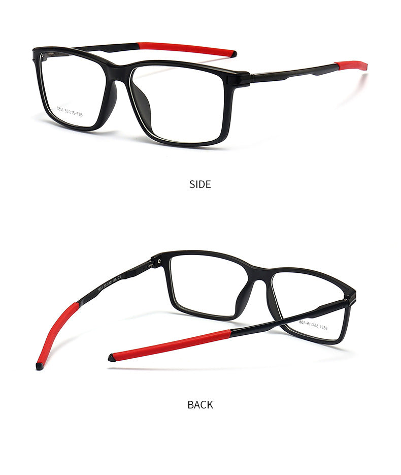 Gmei Men's TR 90 Square Aluminum Magnesium Sport Frame Eyeglasses 5851 Full Rim Gmei Optical