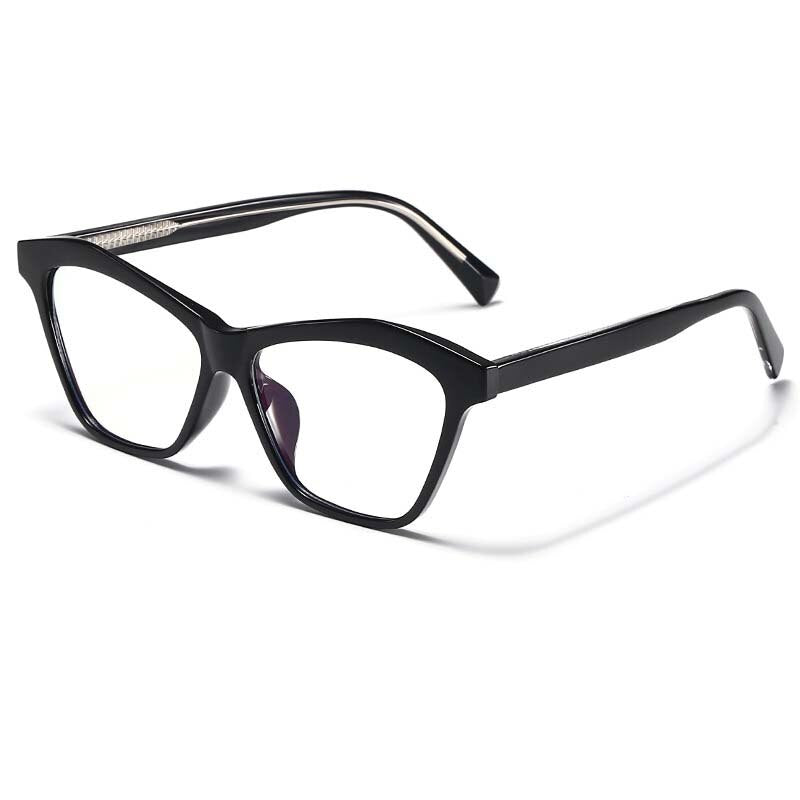 CCspace Women's Full Rim Square Cat Eye Acetate Eyeglasses 55061 Full Rim CCspace China Black