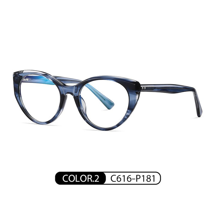 Zirosat Women's Full Rim Cat Eye Acetate Eyeglasses 8816 Full Rim Zirosat C616