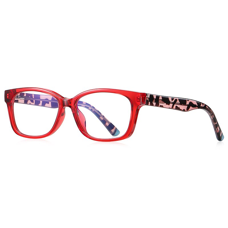 Zirosat Children's Unisex Full Rim Square Tr 90 + Cp Eyeglasses 20208 Full Rim Zirosat C5  