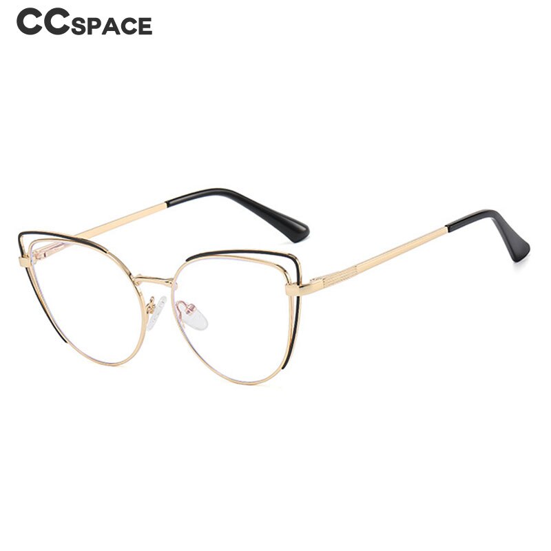 CCspace Women's Full Rim Cat Eye Acetate Alloy Eyeglasses 55253 Full Rim CCspace