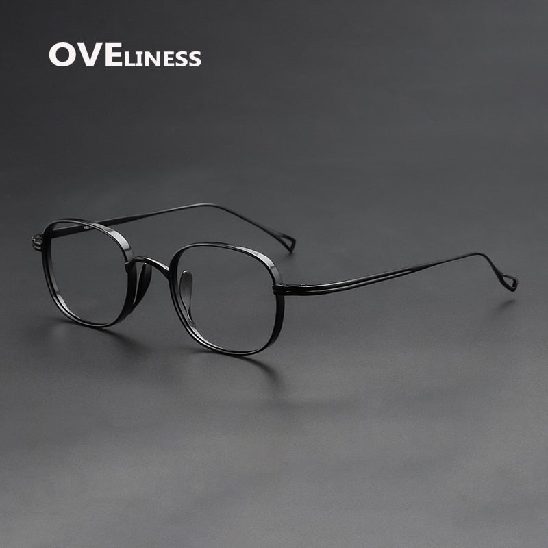 Oveliness Unisex Full Rim Round Titanium Eyeglasses 10518s Full Rim Oveliness