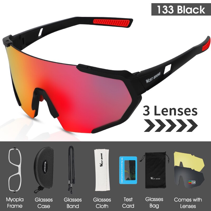 West Biking Unisex Semi Rim Tr 90 Polarized Sport Sunglasses YP0703138 Sunglasses West Biking