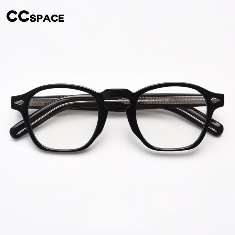 CCspace Unisex Full Rim Square Tr 90 Acetate Eyeglasses 54998 Full Rim CCspace