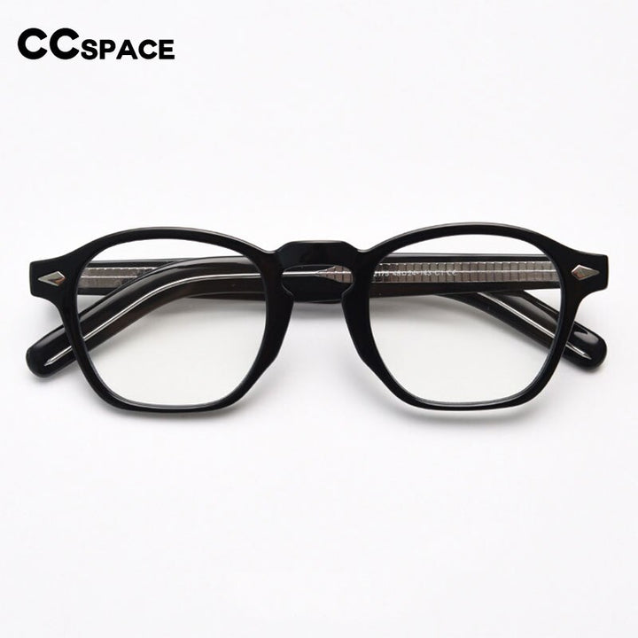 CCspace Unisex Full Rim Square Tr 90 Acetate Eyeglasses 54998 Full Rim CCspace