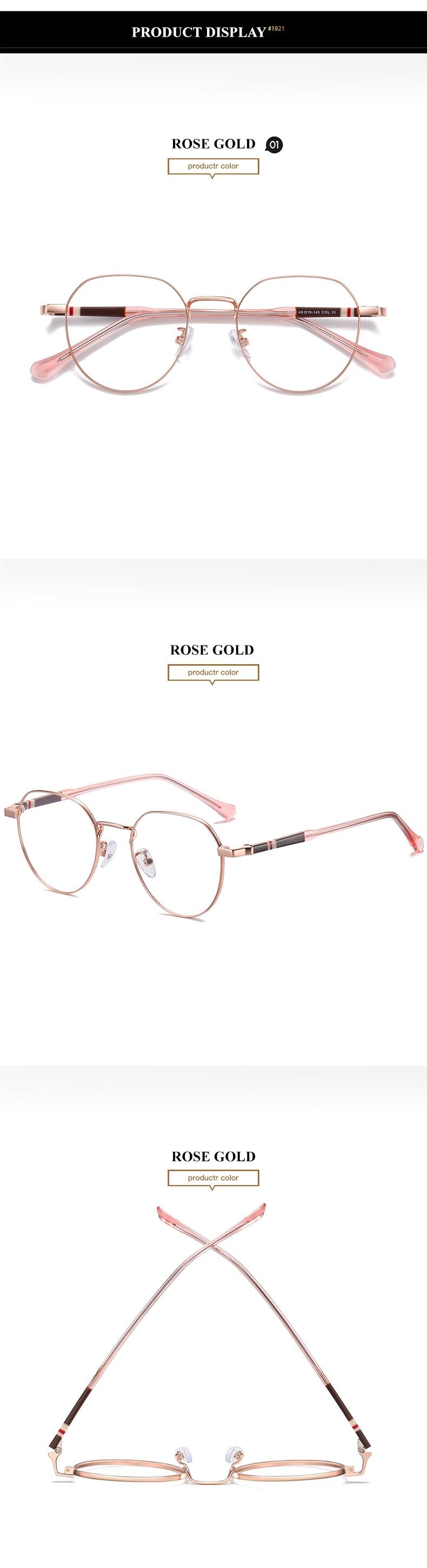 Chashma Unisex Full Rim Round Stainless Steel Frame Eyeglasses 1921 Full Rim Chashma