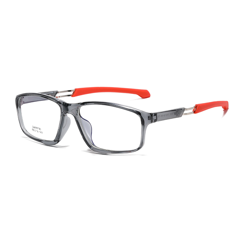 Ralferty Unisex Full Rim Rectangle Tr 90 Acetate Sport Eyeglasses B18190 Full Rim Ralferty Gray Orange China