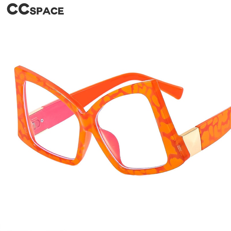 CCspace Women's Full Rim Oversized Square Cat Eye Acetate Eyeglasses 55385 Full Rim CCspace