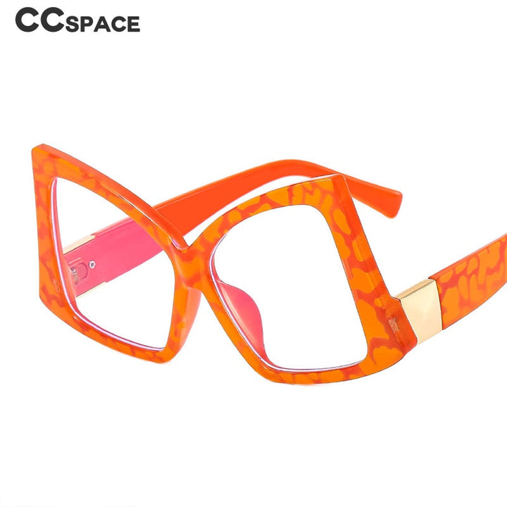 CCspace Women's Full Rim Oversized Square Cat Eye Acetate Eyeglasses 55385 Full Rim CCspace