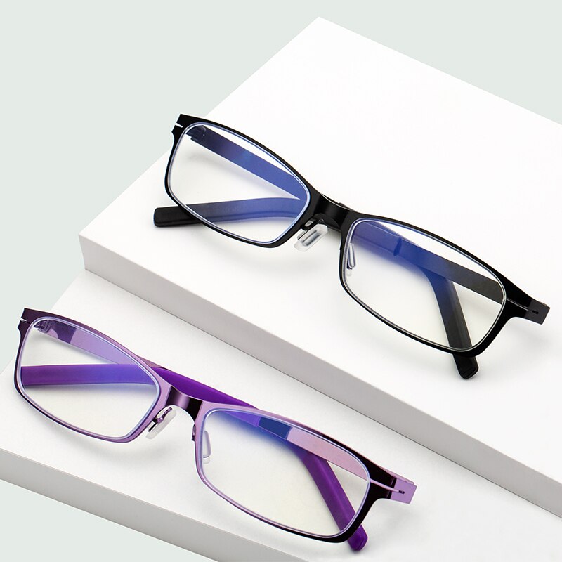 Zirosat Unisex Full Rim Rectangle Alloy Tr 90 Anti Blue Light Reading Glasses Dy1331 Reading Glasses Zirosat
