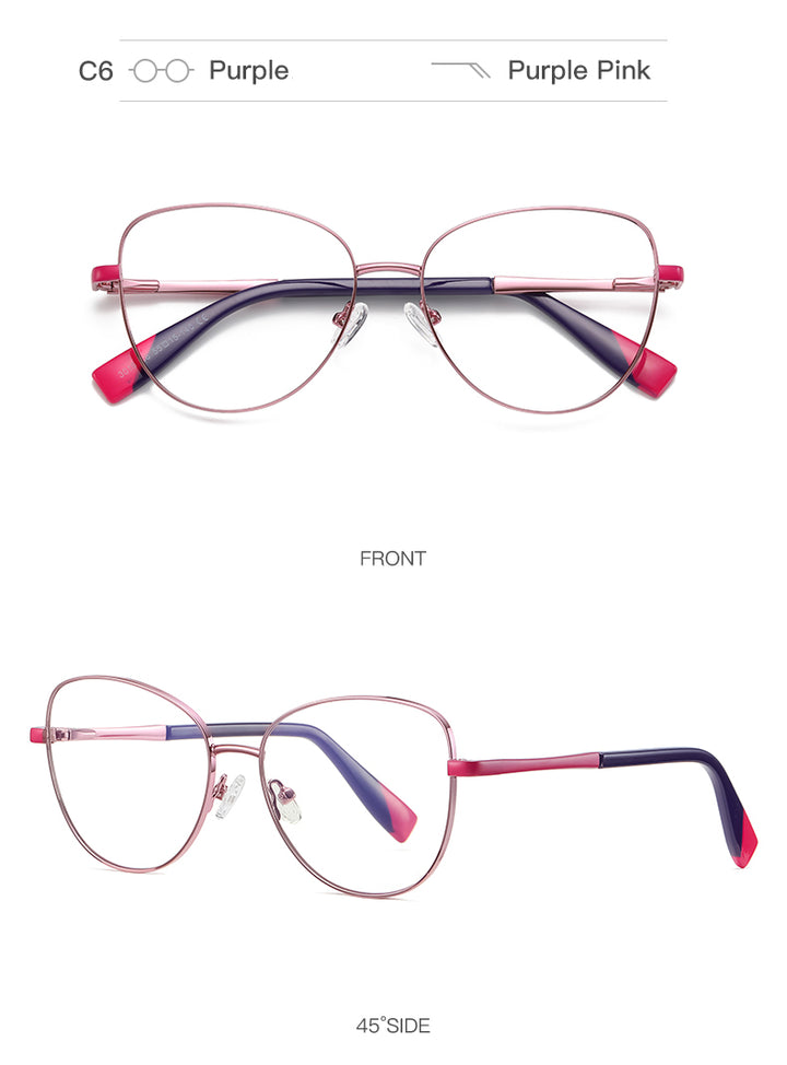 Hdcrafter Women's Full Rim Cat Eye Frame Eyeglasses 3019 Full Rim Hdcrafter Eyeglasses