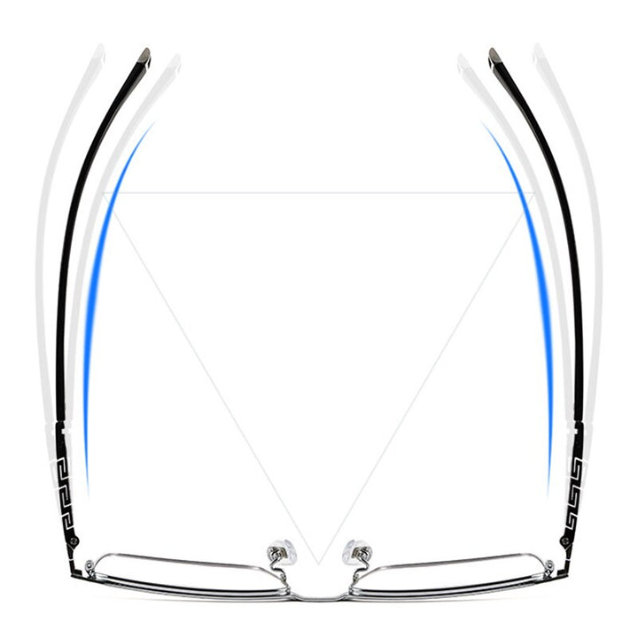 Hotochki Men's Full Rim Square Tr 90 Titanium Frame Eyeglasses T8607t Full Rim Hotochki