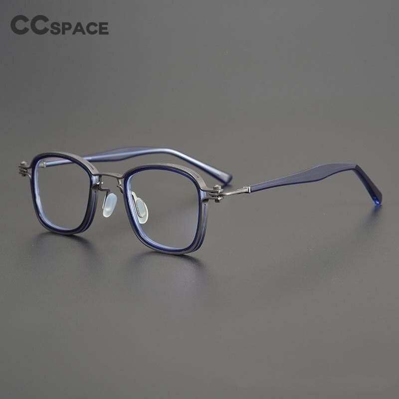 CCspace Unisex Full Rim Square Alloy Eyeglasses 54724 Full Rim CCspace