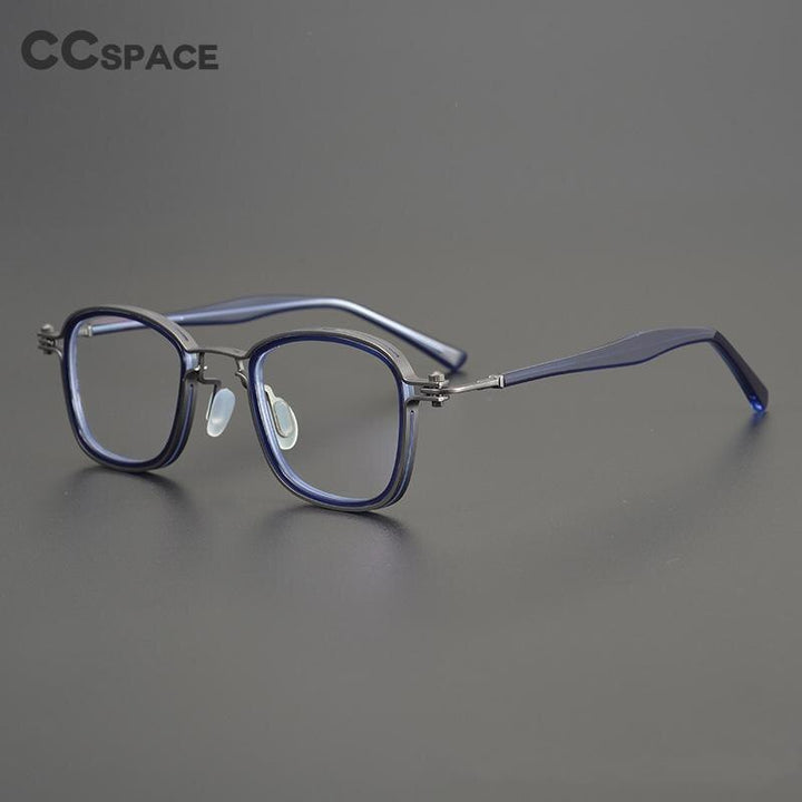 CCspace Unisex Full Rim Square Alloy Eyeglasses 54724 Full Rim CCspace