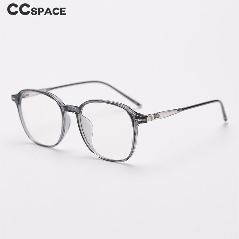 CCspace Unisex Full Rim Square Tr 90 Titanium Eyeglasses 55686 Full Rim CCspace