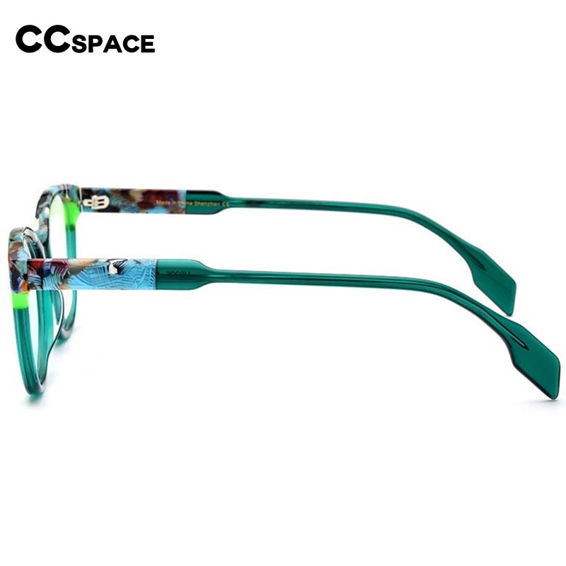 CCspace Unisex Full Rim Square Cat Eye Acetate Eyeglasses 53152 Full Rim CCspace
