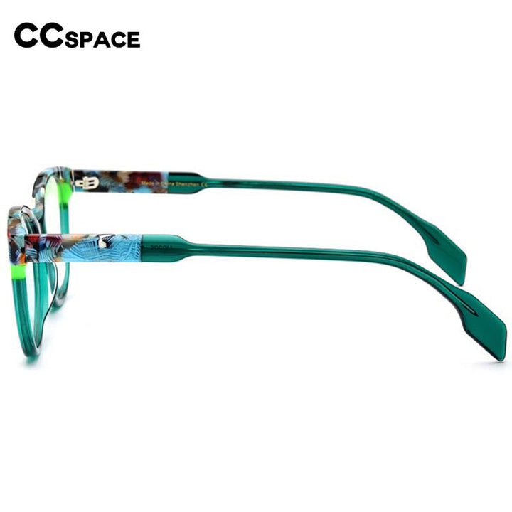 CCspace Unisex Full Rim Square Cat Eye Acetate Eyeglasses 53152 Full Rim CCspace