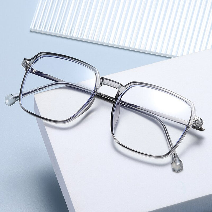 Reven Jate Unisex Full Rim Square Tr 90 Eyeglasses 81249 Full Rim Reven Jate