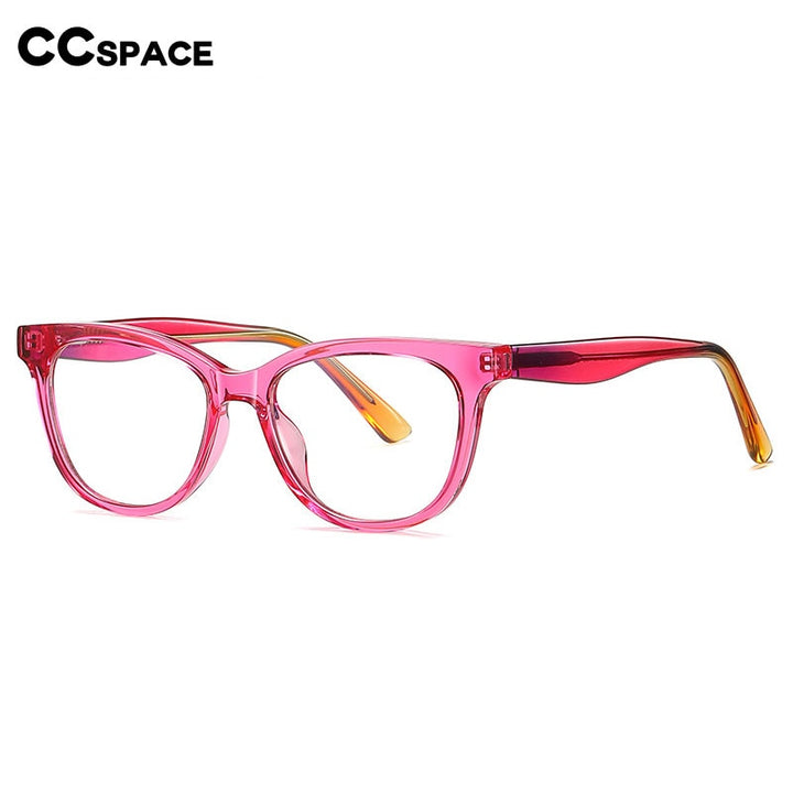 CCspace Youth's Unisex Full Rim Square Tr 90 Titanium Eyeglasses 54525 Full Rim CCspace