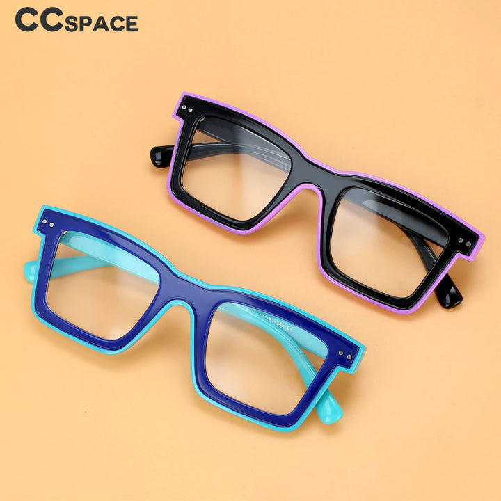 CCspace Unisex Full Rim Square Punk Acetate Eyeglasses 55599 Full Rim CCspace
