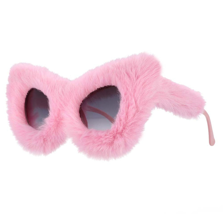 CCSpace Women's Full Rim Velvet/Resin Handcrafted Cat Eye Frame Sunglasses 54190 Sunglasses CCspace Sunglasses pink  