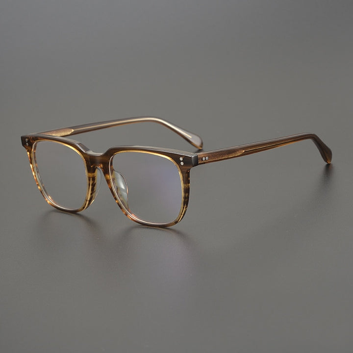 Gatenac Unisex Full Rim Square Acetate Frame Eyeglasses Gxyj778 Full Rim Gatenac