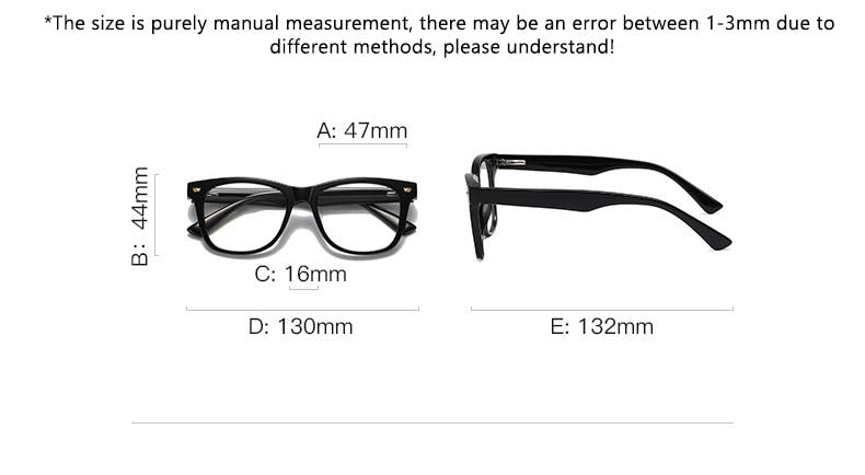 CCspace Children's Unisex Full Rim Square Tr 90 Titanium Frame Eyeglasses 54574 Full Rim CCspace