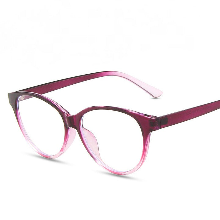 CCspace Unisex Full Rim Square Acetate Eyeglasses 55438 Full Rim CCspace China ProgressivePurplish